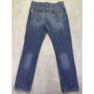 Cinch Silver Label Jeans Men's 36 X 34 Blue Mid Rise Straight Leg Western Denim